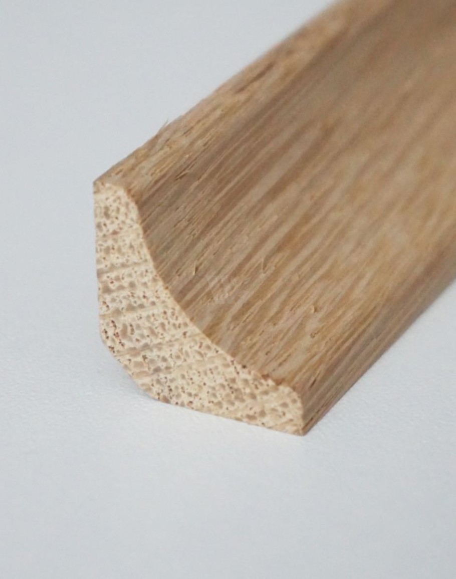 ¾" Oak Scotia Beading - Solid Wood Concave Profile Moulding
