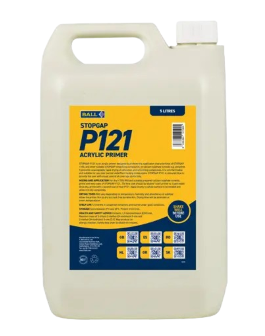Stopgap P121 Acrylic Primer 5L - Anhydrite Blue Primer Stopgap P121 Acrylic Primer 5L - For Calcium Sulphate Screeds