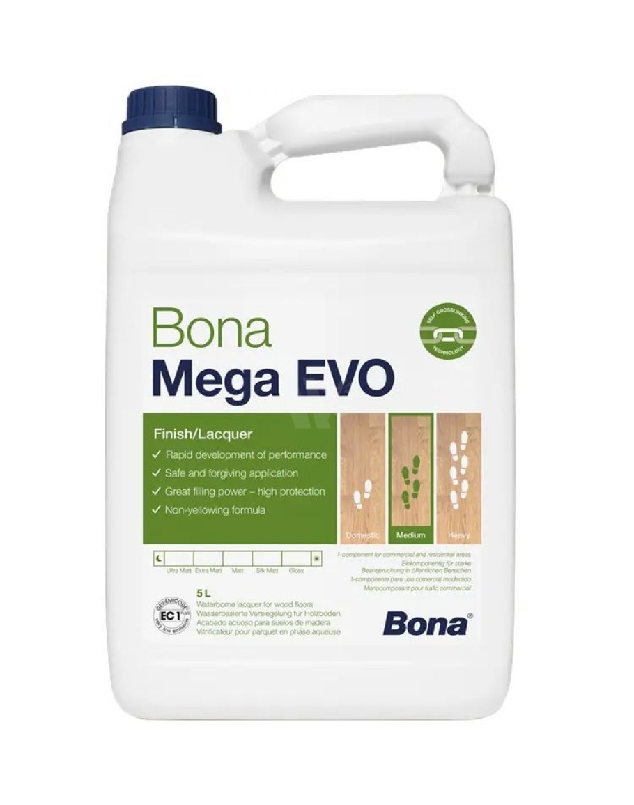 5L Bona Mega Natural - Ultra Matt 5% Sheen 5L Bona Mega Natural - Ideal for Light Commercial Use