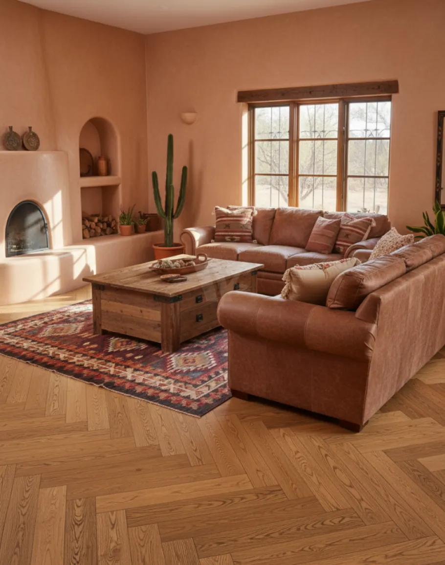 black wooden flooring