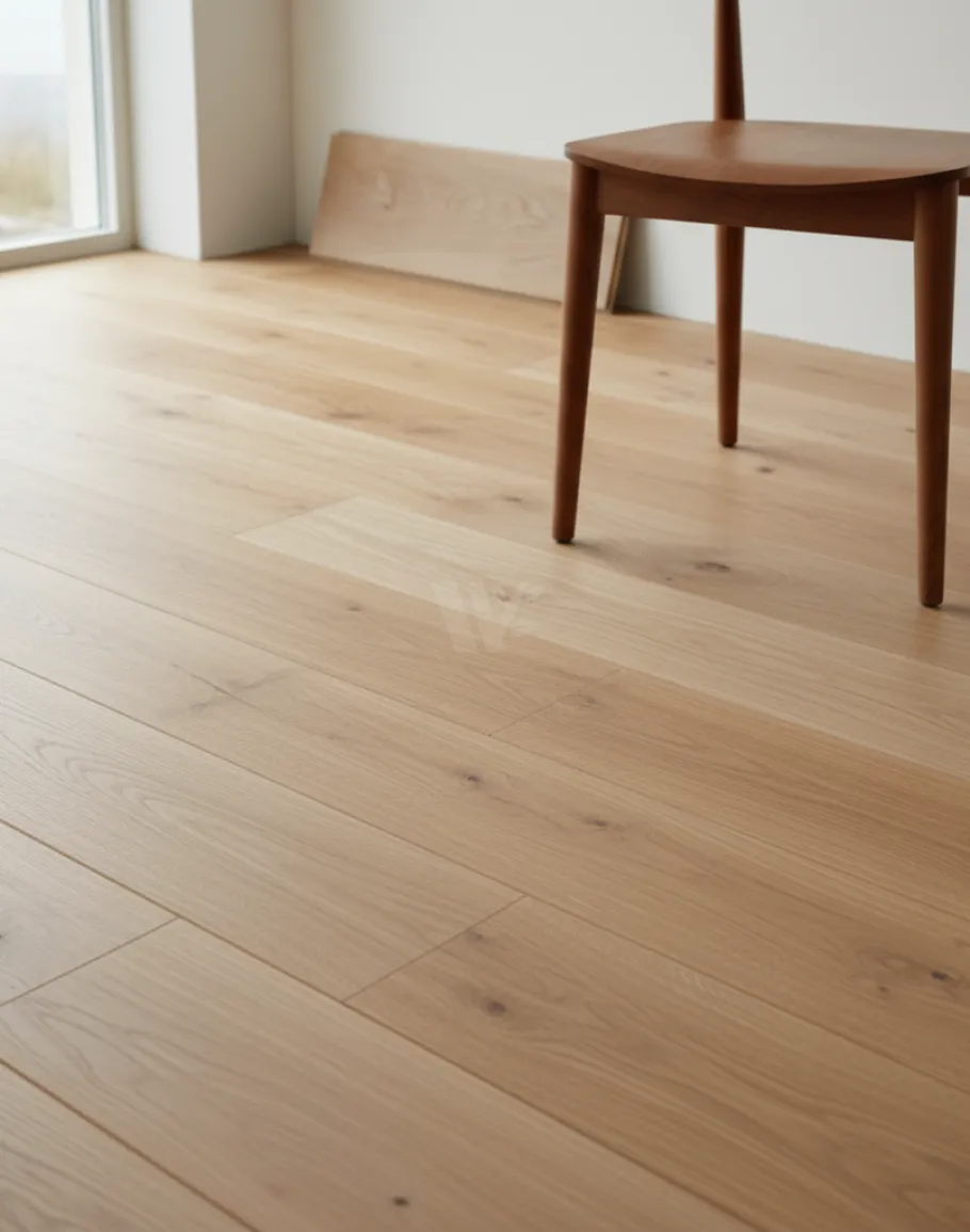 Solid oak floorboards