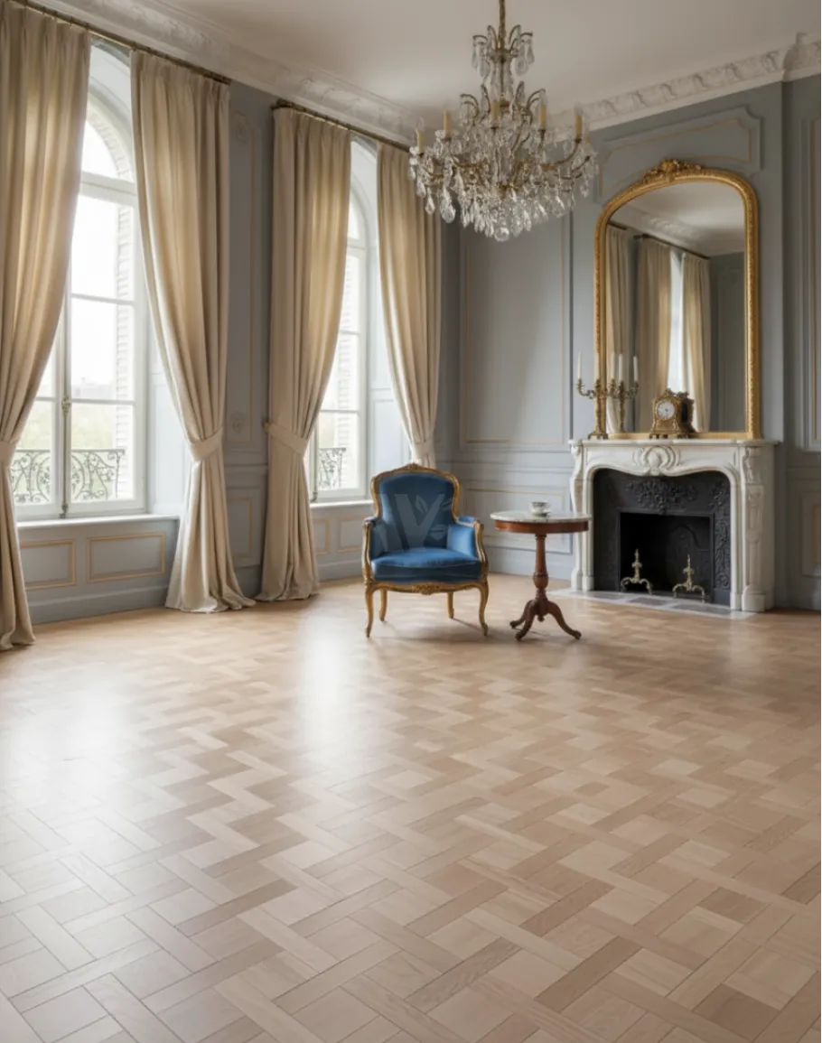 Square mosaic wood flooring