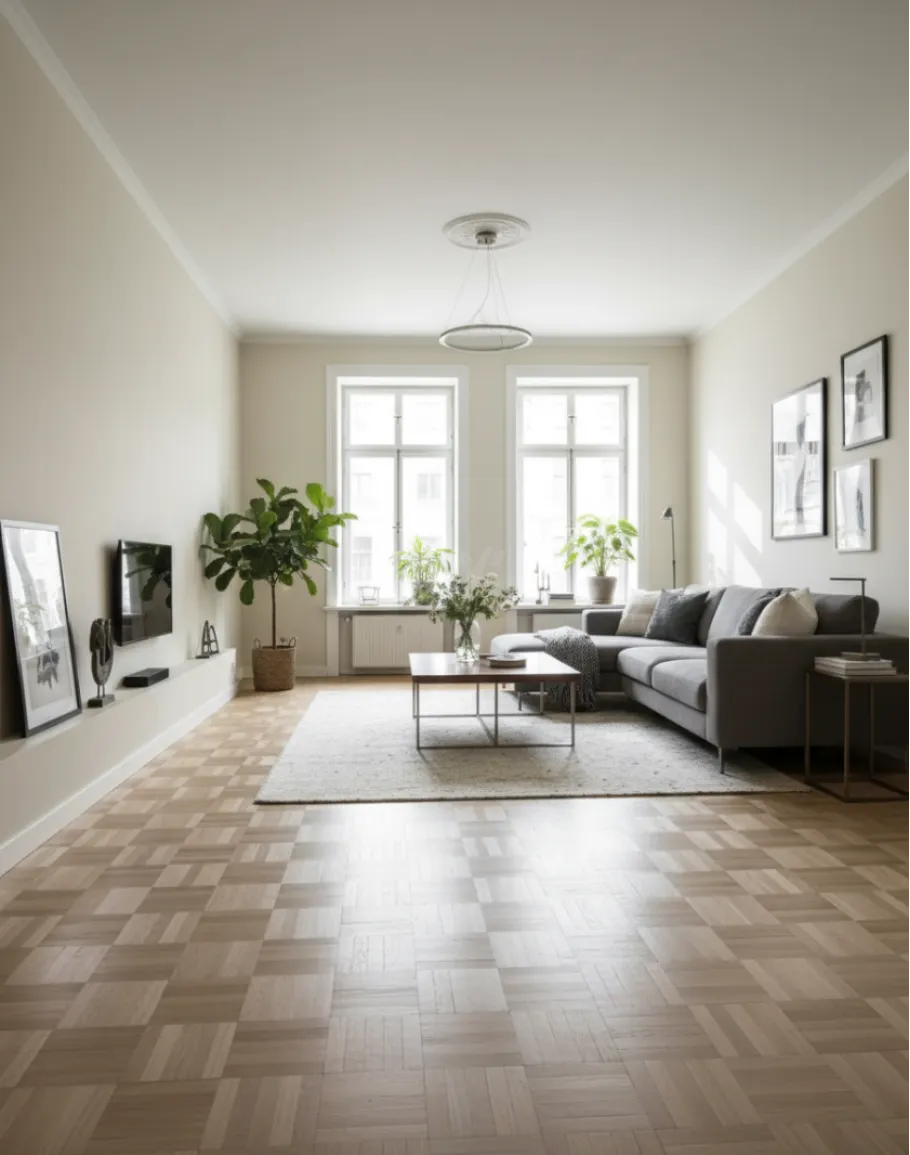 Mosaic parquet flooring