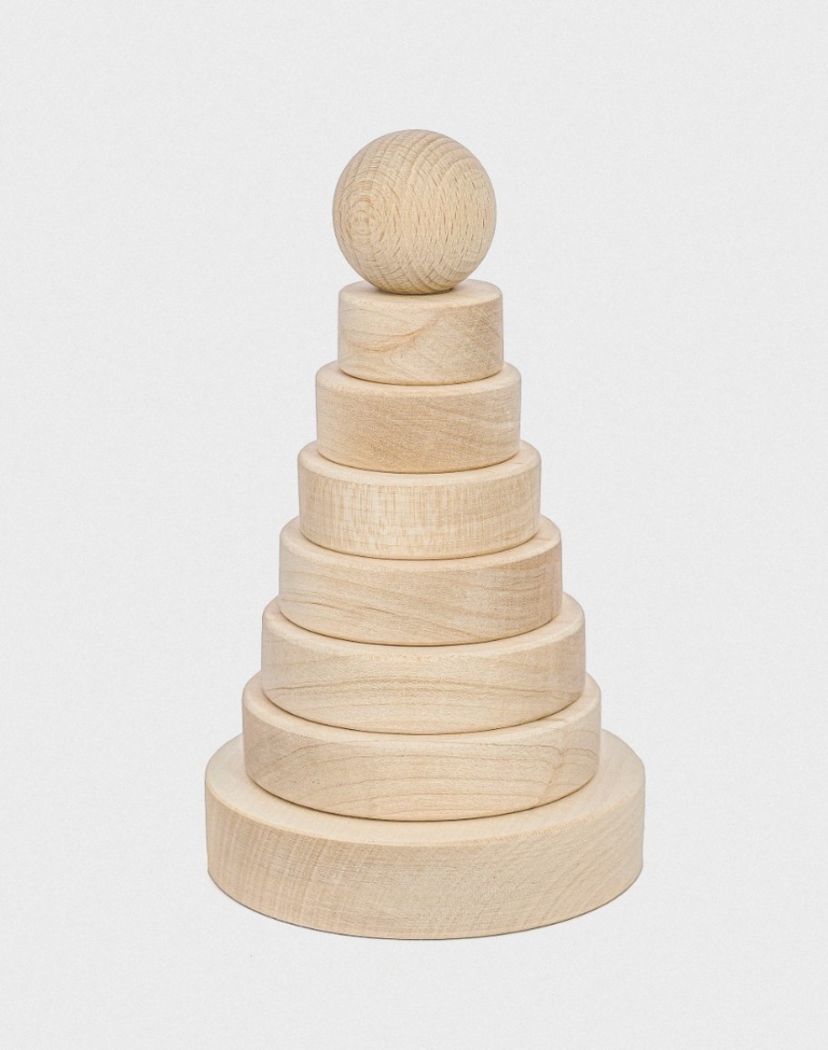 Pure Wood 7 Circles Tower - Tarnawa Wooden Toys