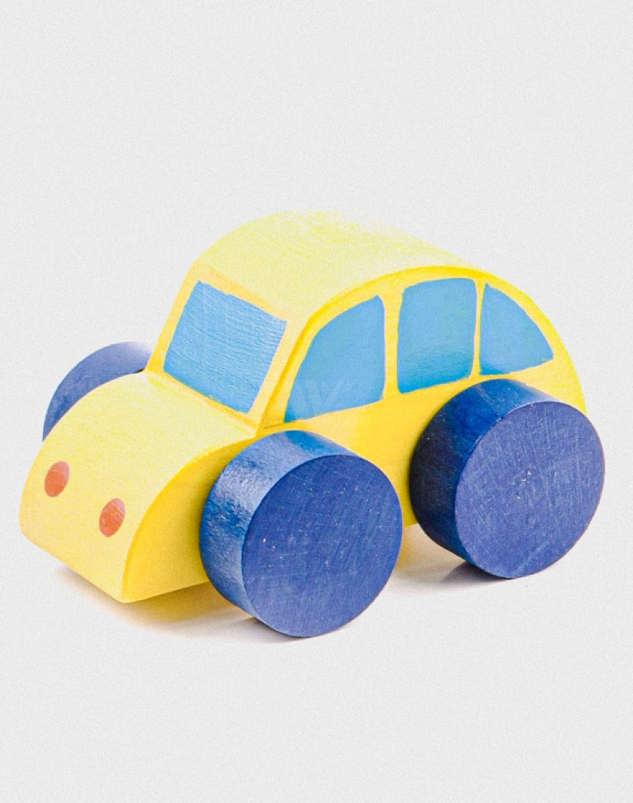 Bettle Car Yellow - Tarnawa Wooden Toys