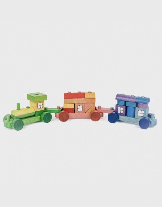 21" Coloured Train with Wagons