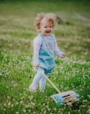 26 Green Drum with Rattling Balls - Heritage-Style Handmade Wooden Toy by Tarnawa
