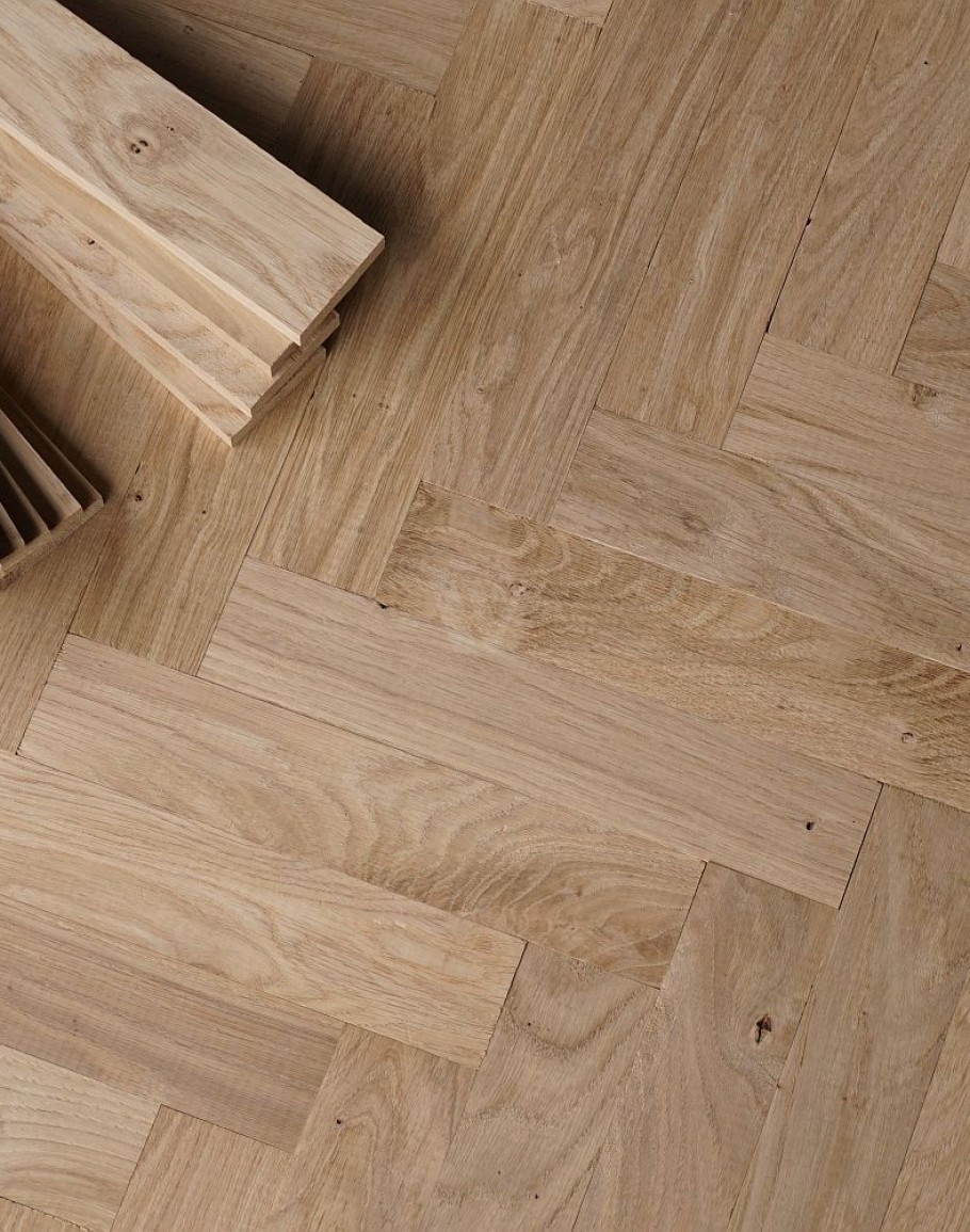 10" Solid Oak Overlay 250x50x10mm Hardwood Flooring Battens HN5N Natural 